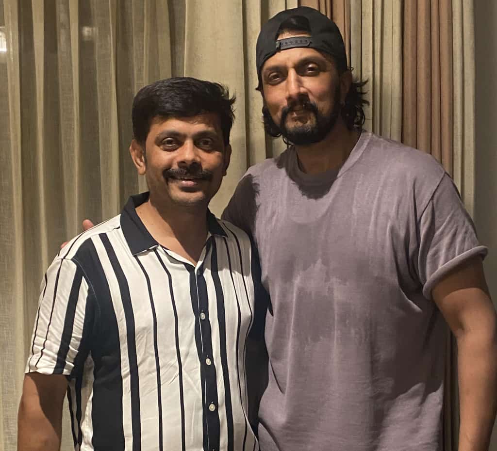 EXCLUSIVE Snap: Recently @VeerakaputraSri met our Abhinaya Chakravarti @KicchaSudeep Anna. ❤😍 @KicchaSudeep #KicchaSudeep #KicchaBOSS𓃵 #MaxTheMovie