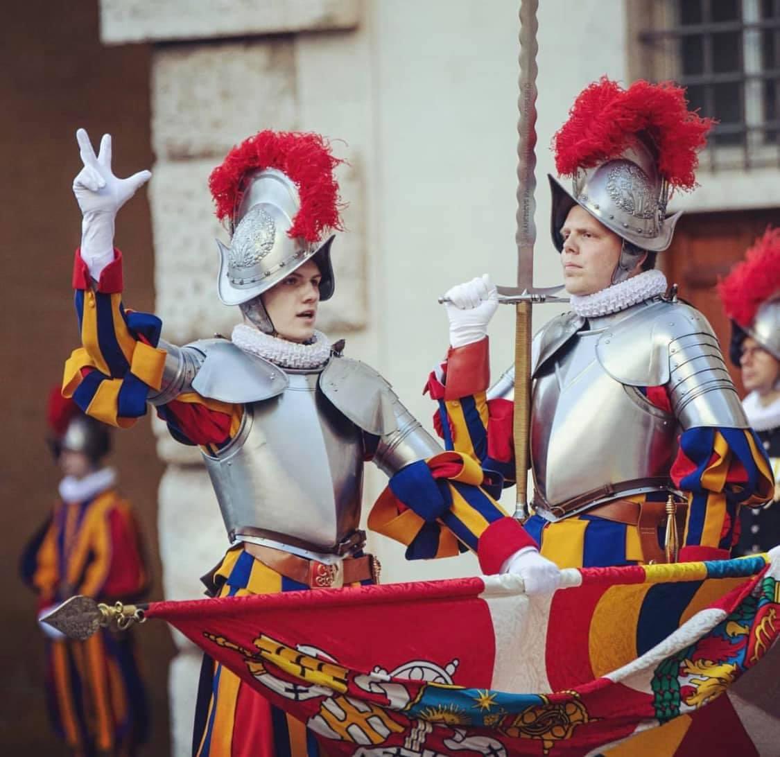 May 6th is the day for the swearing-in of the new Swiss Guards at the Vatican. The solemn ceremony is held in memory of the 147 guardsmen who died defending the Vatican and the Holy Father during the Sack of Rome in 1527. Prayers for all my friends in the Pontifical Swiss Guard.