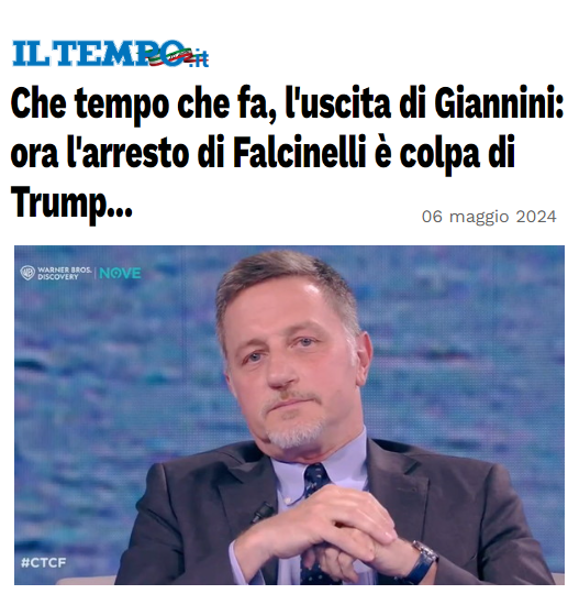 A #CTCF, Giannini su l'arresto di #MatteoFalcinelli, ha superato il limite dell'idiozia compulsiva!