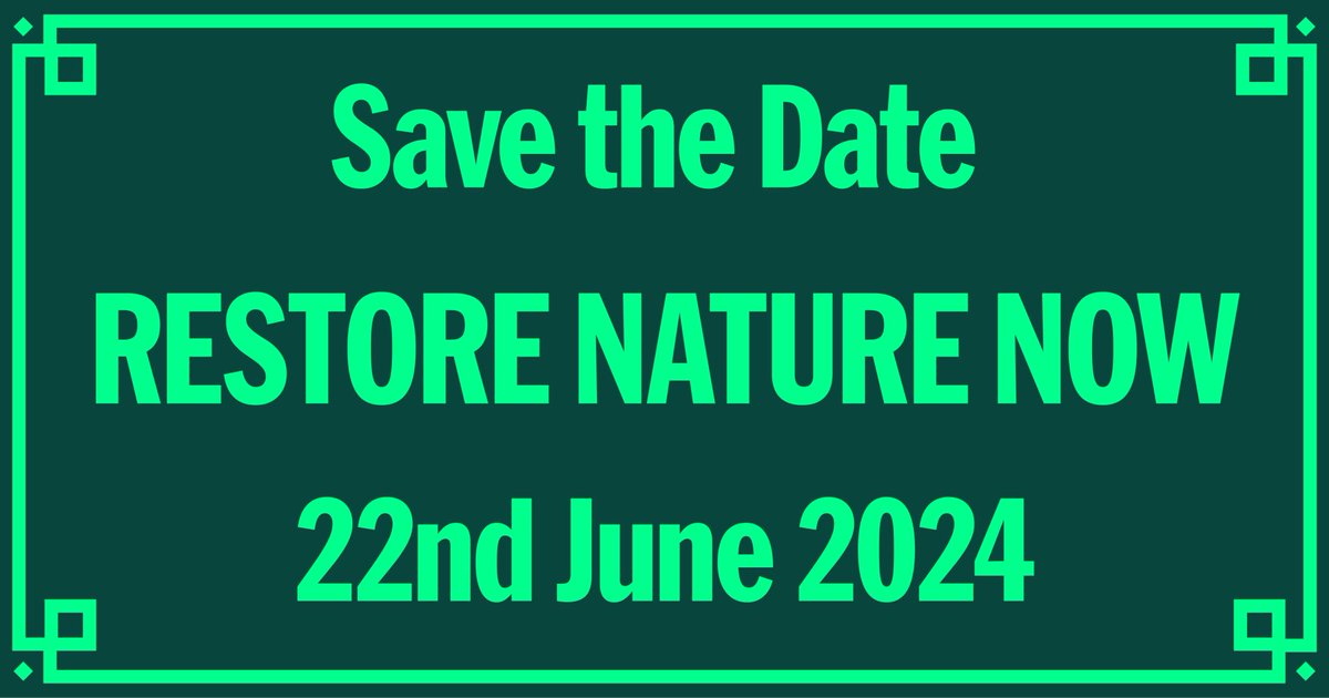 🗓️On 22 June, nature groups across the country are uniting in a peaceful march through London to #RestoreNatureNow 🌱We have a message for all politicians – change is needed now to save nature  Everyone's welcome to join! Find out more 👇 restorenaturenow.com
