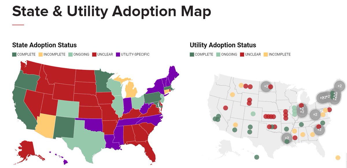 The IEEE 1547™-2018 is a technical standard that establishes how #DERs can connect to the #electricgrid. We're excited to announce the release of our new Adoption Tracker, which provides visibility into which jurisdictions have adopted the standard: irecusa.org/resources/ieee…!