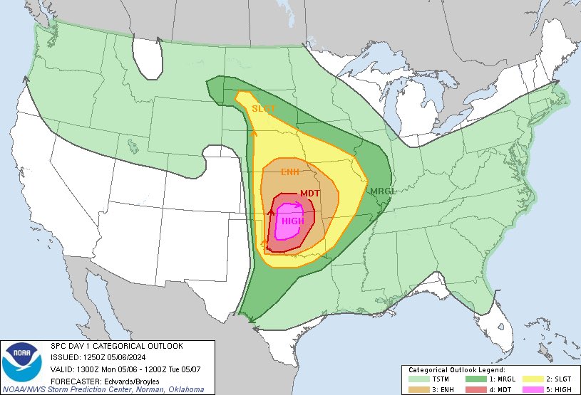 I have a sick feeling that today is going to be a day that folks in this area are going to talk about for many many years. SPC has pulled the trigger on the very rare high risk. I’m begging everyone if you live in the threat area, please take today seriously and have multiple…
