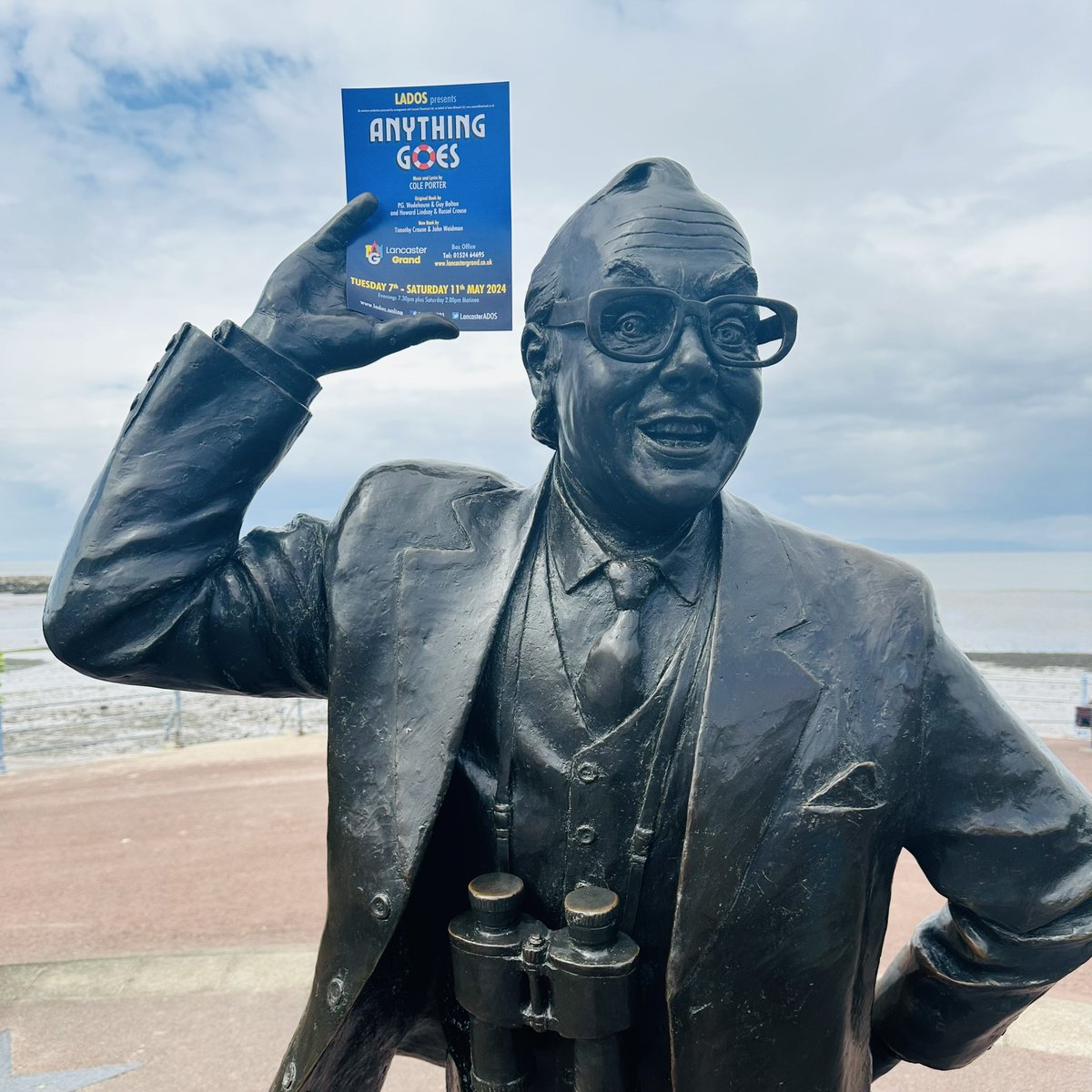 LancasterADOS's tweet photo. Some of the team are out flyering in Morecambe today and even Eric has got involved in the action! 🙌 

📍Lancaster Grand Theatre 
📅 7 - 11 May
🔗 https://t.co/mVaIsFORdQ
📞 0152464695

#LADOS2024 #AnythingGoes #BringMeSunshine https://t.co/rfH0bEP4cy