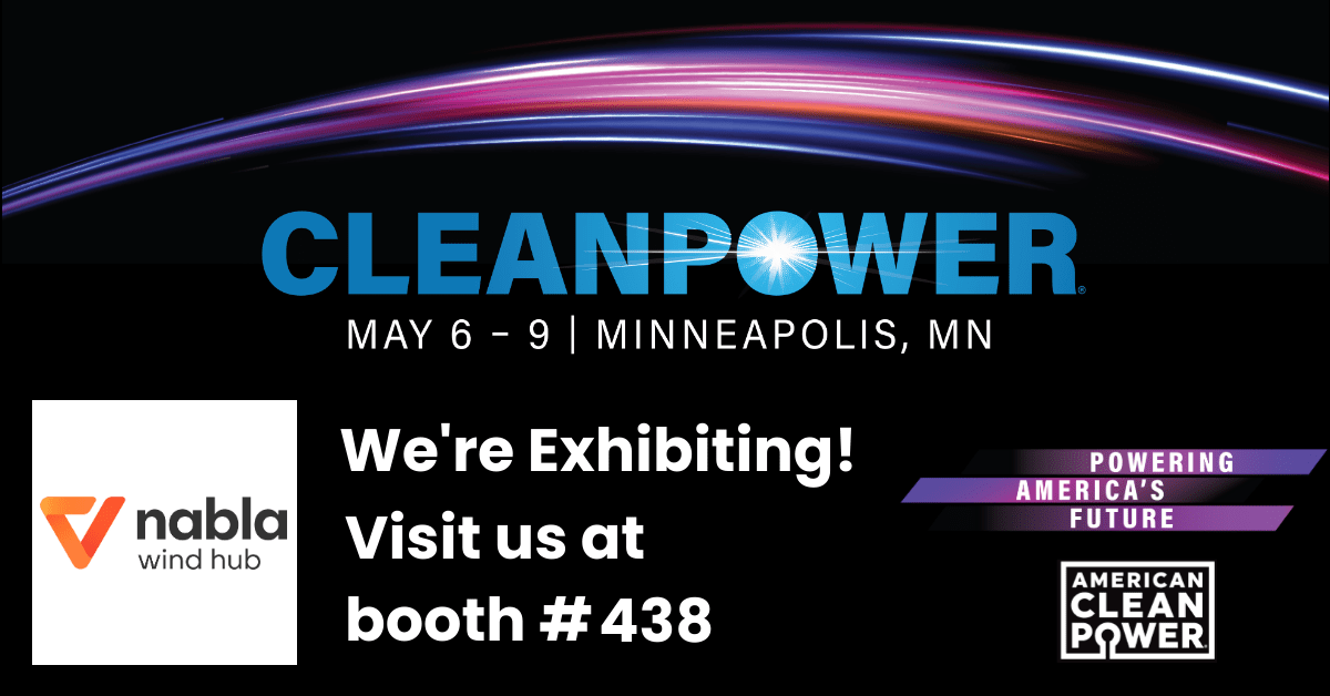 #TOMORROW come to #CLEANPOWER2024 and visit us at our booth 📌 438! 📅 From May 6-9 📍 Minneapolis, MN Discover the latest wind measurement and monitoring solution for wind farms, the Nabla Guardian 👉 bit.ly/49izZT5 More info on 👉bit.ly/3uBjJyA @USCleanPower
