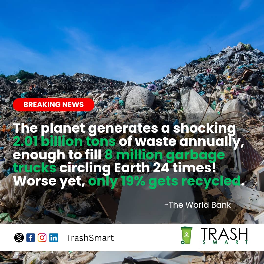 Let's fight back! Segregate your waste and partner with TrashSmart for a cleaner future.

#WasteCrisis #RecycleRight #Trashsmart #Wastesegregation