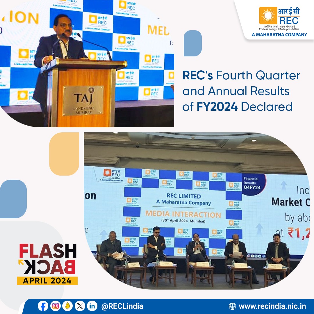 It has been an activity-filled beginning to the new Financial Year for REC.

Do check out April 2024 flashback to skim through the highlights from the previous month!

#FinancialYear #NewBeginnings #CatchUp #RECLimited #ActivityFilled #MonthlyRecap #FlashbackApril #StayTuned