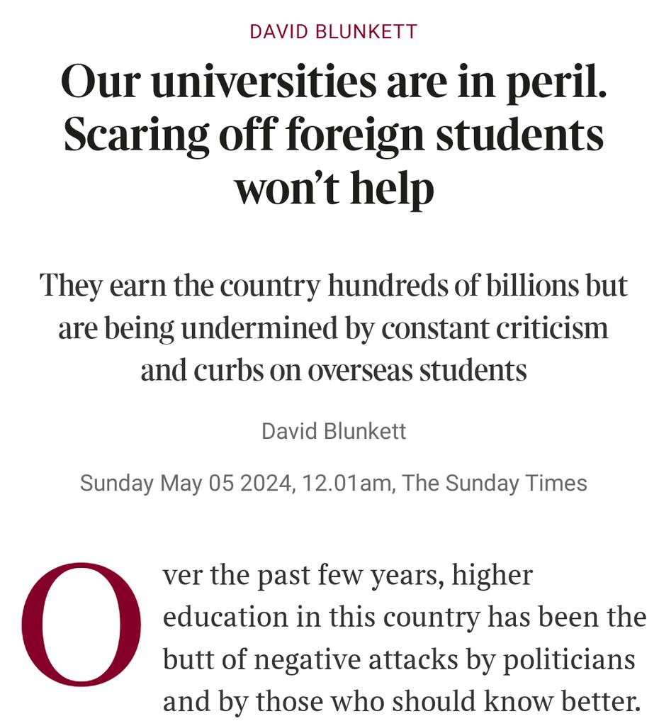 🇬🇧 The state of universities in the United Kingdom. thetimes.co.uk/article/our-un… Nice piece by @LordBlunkett