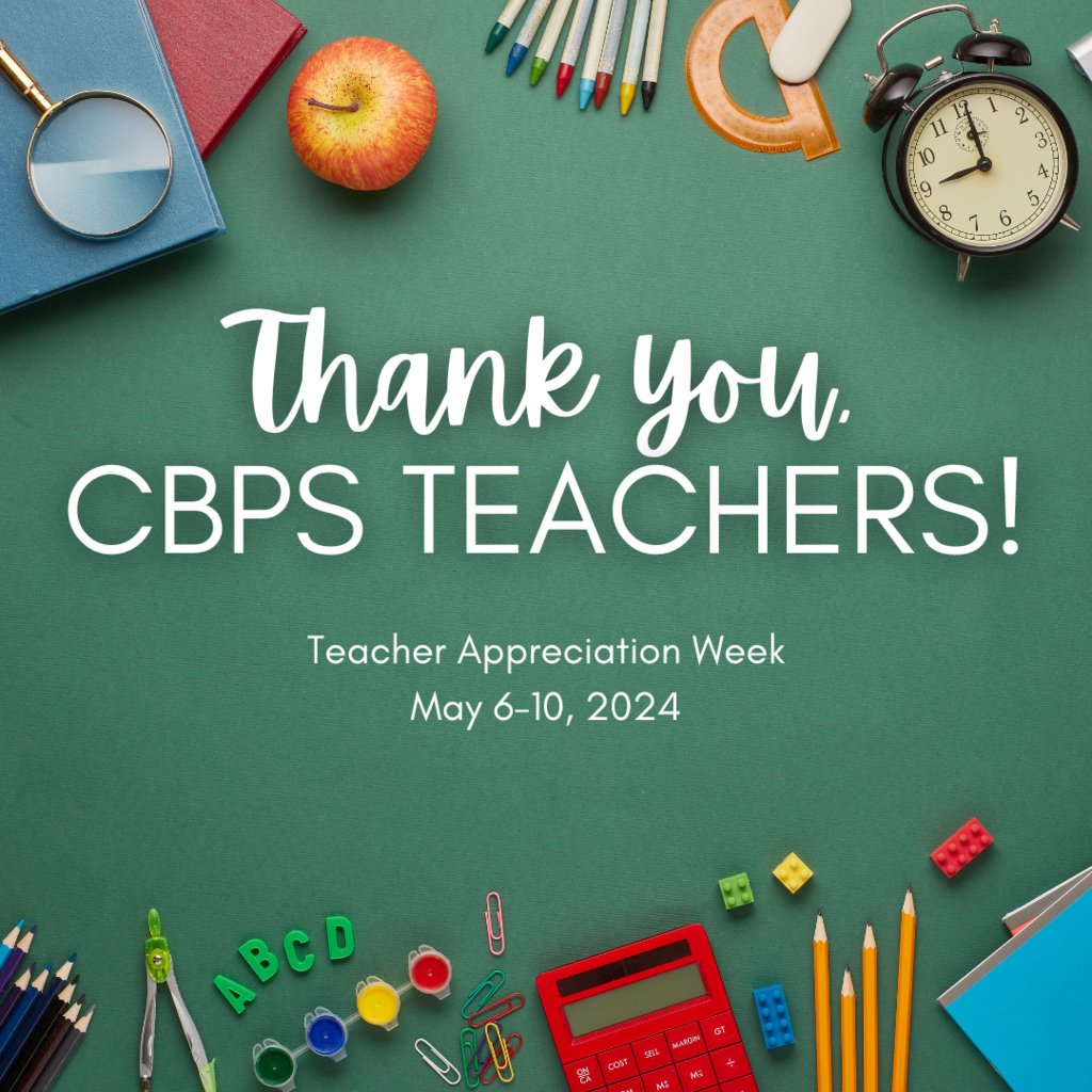 Thank you to our wonderful teachers here at CBPS for all you do!
