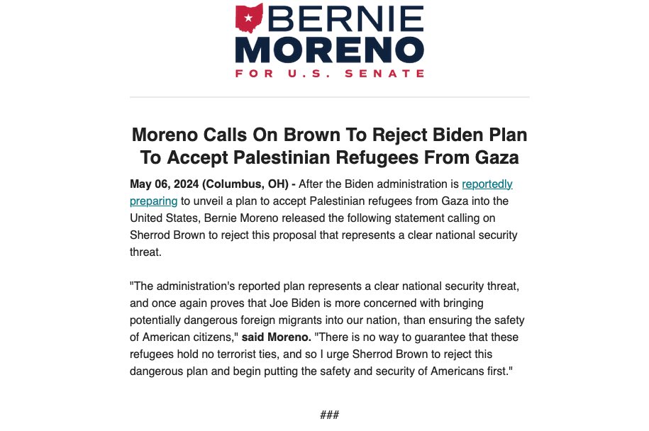 The last thing we should be doing is allowing thousands of migrants from Gaza to flood into America. We need to put the safety and security of American citizens first