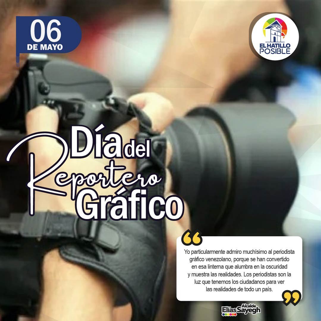 📸 En el #DíaDelReporteroGráfico, rendimos homenaje a los valientes fotógrafos que documentan la vida en #ElHatillo. Su lente captura momentos que definen nuestra comunidad y nos mantienen conectados. ¡Gracias por ser la luz que revela nuestras historias! #ElHatilloPosible