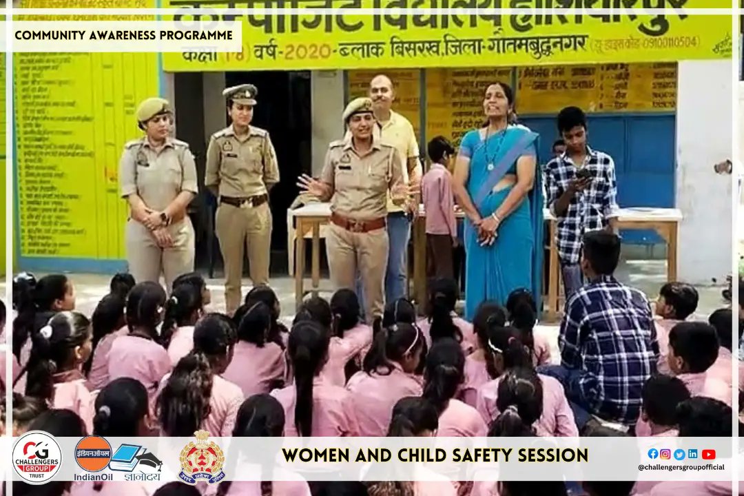 #Program17 
Students at Hoshiyarpur attended the #Road_Safety Awareness, #Happiness_Session and #Women & #Child_Safety sessions under #Community_Awareness_Program. 🙌📚
#CSR_Initiative #AwarenessMatters #communityengagement #PositiveChange #Team #Challengers_Group