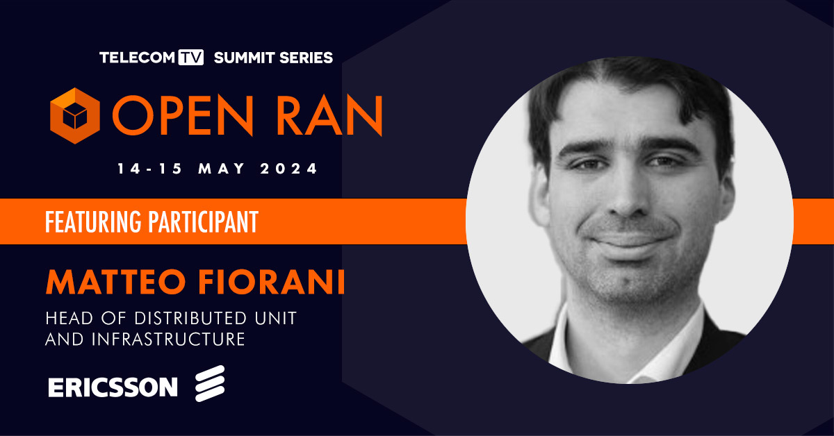 @EricssonNetwork's Matteo Fiorani will join us online for The Open RAN Summit (14-15 May) to discuss telco deployment scenarios for existing brownfield sites, the potential of the #RIC and much more ☞ Register now: telecomtv.com/content/Open-R… #DSPLeaders
