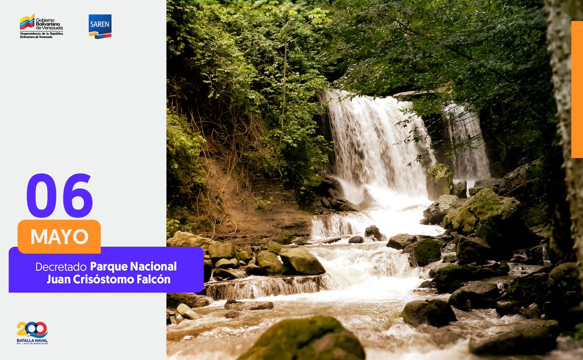 El #6May de 1987, fue declarado área protegida del país, el Parque Nacional Juan Crisóstomo Falcón; ubicado entre los municipios Miranda, Colina, Petit y Bolívar del estado Falcón, también conocido como Sierra de San Luis.

#PatriaSeguraConNico