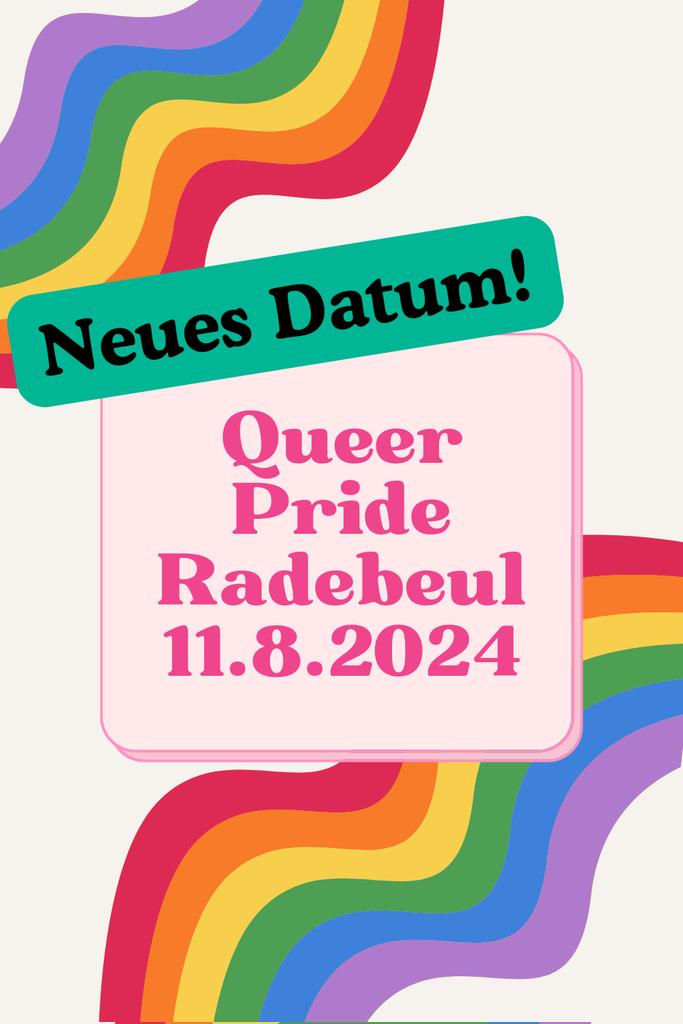 +++ änderung datum #queerpride +++

die #queerpride in #rdbl findet nun am 11.08.2024 statt. schreibt euch das neue datum groß in den kalender und dann sehen wir uns dort!
#rdbl1108