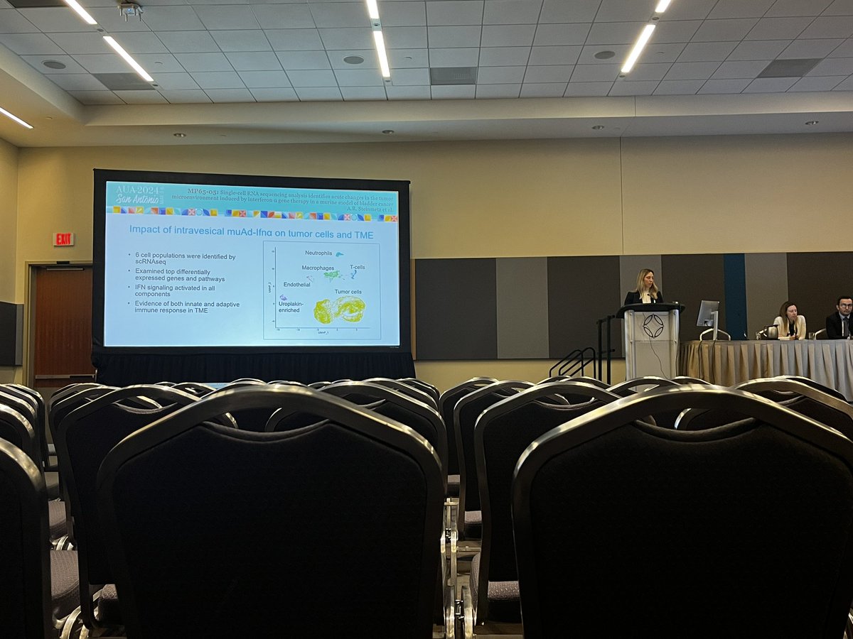 #AUA2024 Dr Steinmetz <a href="/ar_steinmetz/">Alexis Steinmetz</a> Advancing our understanding of the role of nadofarogene therapy and the immune tumor micro environment  in murine mouse model