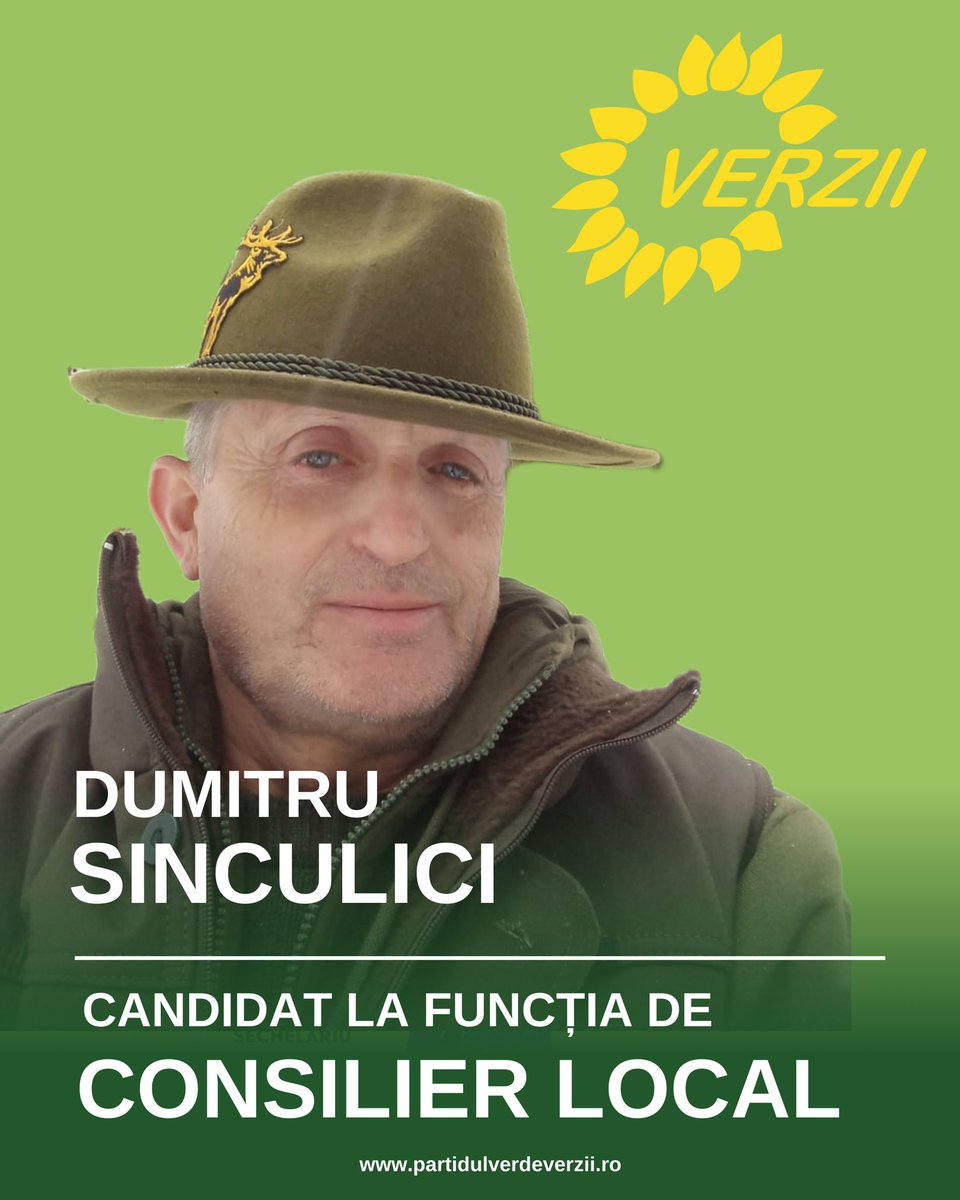 Pădurarul SINCULICI DUMITRU - Candidatul Partidului Verde Satu Mare pentru Consiliul Local al Comunei Certeze