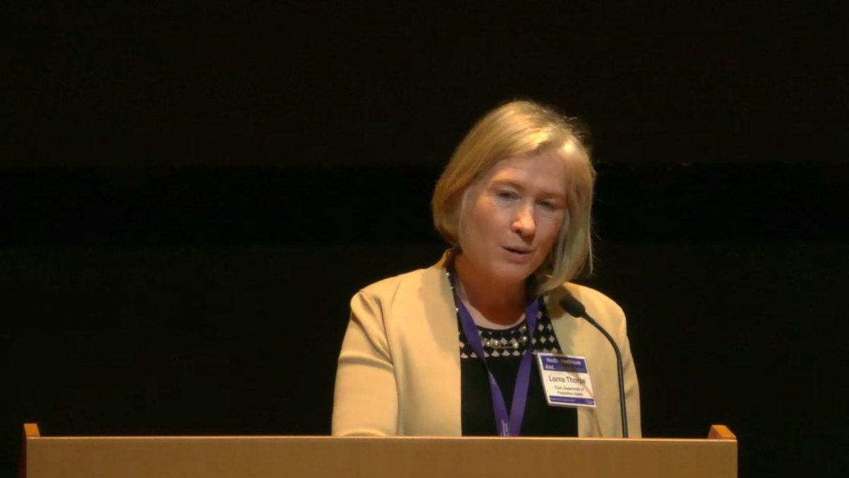 Lorna Thorpe, the Chair of the Department of Population Health, is opening the #HealthAnd2024 conference, Health, Healthcare And... Climate Action.