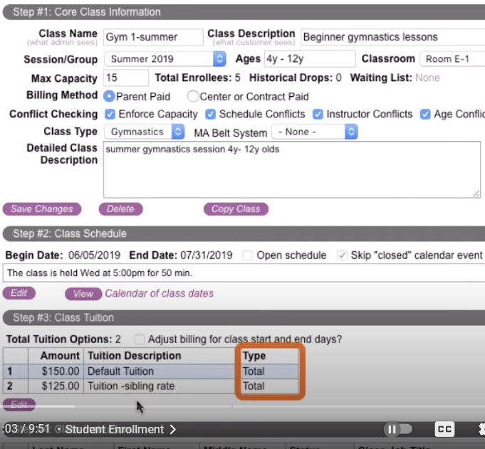 ClassJuggler's tweet image. Popular watch-n-learn vid: How to enroll students in a class &amp;amp; set their tuition &amp;amp; prorate fees for missed classes. youtu.be/bg0z2Prqo54  #ClassSoftware #SchoolSoftware