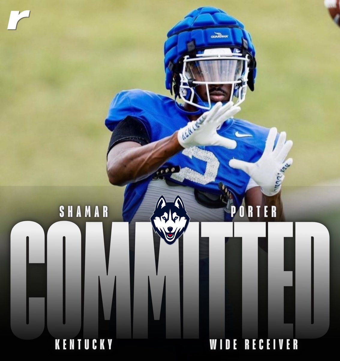 🚨COMMIT ALERT🚨 #Kentucky transfer wide receiver and former 4️⃣⭐️ recruit @porter_shamar has committed to #UConn Football‼️ 👉 tinyurl.com/mr2kakts