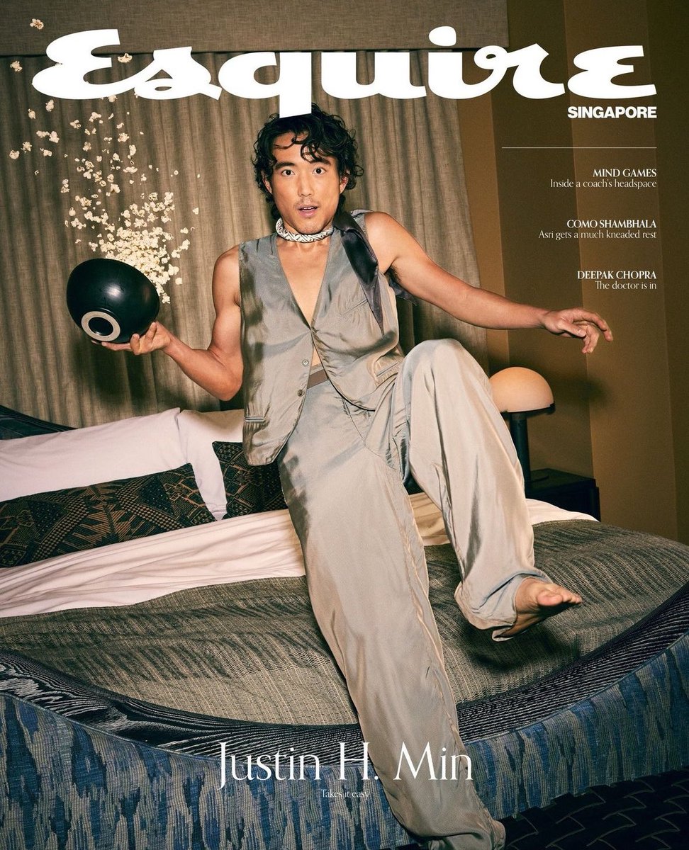 Justin H. Min covers the latest issue of Esquire Singapore