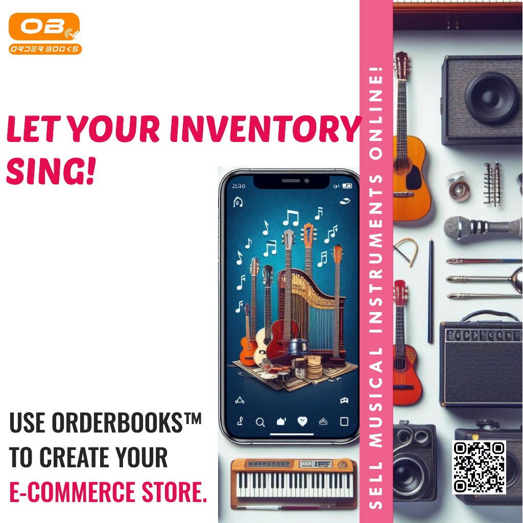 🎸Own a music shop? March to your beat with Orderbooks™🎺🎷 Get live quickly, manage products on-the-go, and never miss a beat🎶 Your stage is set and buyers are waiting🎹 Start with Orderbooks™ & rock your revenue🥁 #Orderbooks #OnlineMusicShop #SellMusicGear #ecommerce