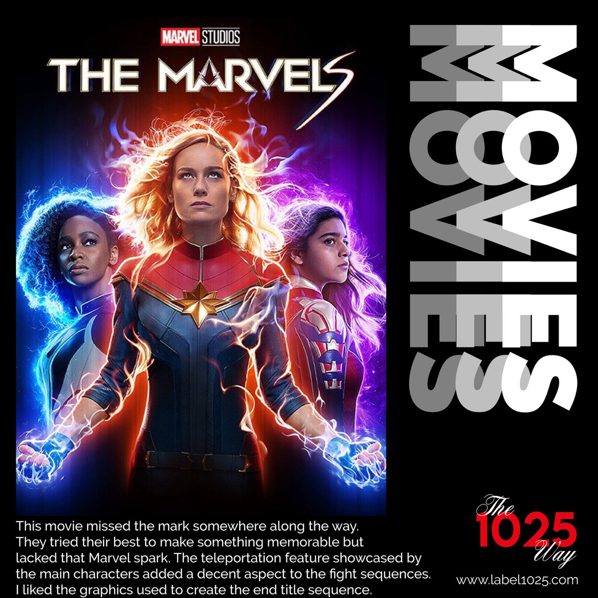 instagram.com/p/C6oNRYsIadt/…
—————————————————————
#Label1025 #TheMarvels #BrieLarson #TeyonahParris #ImanVellani #SamuelLJackson #action #adaptation #adventure #CaptainMarvel #comedy #comicbook #fantasy #film #MsMarvel #movie
#scifi #superhero #Marvel #Disney #FreeComicBookDay