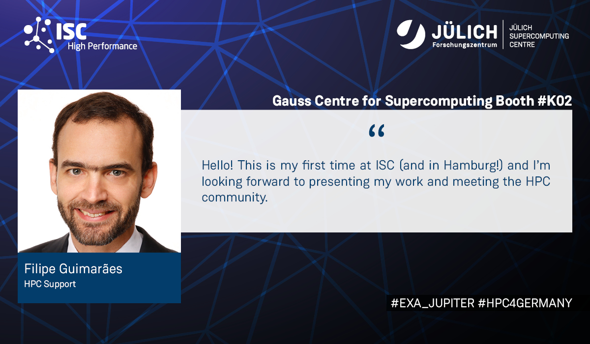 Meet our experts at #ISC24 Filipe is part of the Application Support team at JSC and is one of the developers & maintainers of LLview. He will present his work “Mastering HPC Monitoring Data: From Zero to Hero with LLview” during the research poster pitch and the poster reception