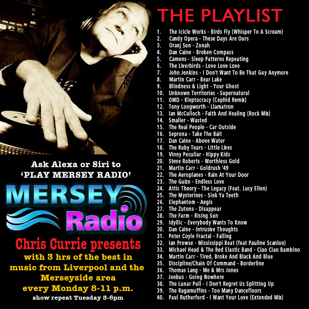 It's Bank Holiday Monday and time for some more Mersey musical medication on @MerseyRadio from 8-11pm with Feat. Artist: @dancainemusic & Feat. Album: Ye Gods (& Little Fishes) by @martin_carr @empiresend @CandyOpera1 @OranjSon @camensuk @LiverbirdsBand @JohnJenkins2020