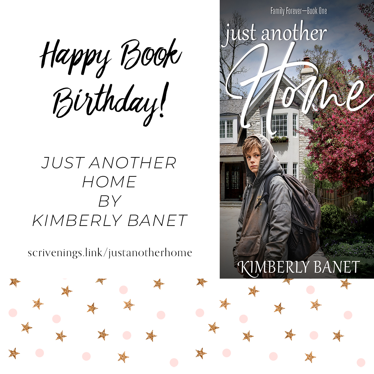 Happy Book Birthday to Kimberly Banet upon the release of her #newrelease, Just another Home.

scrivenings.link/justanotherhome

Available in paperback, eBook, and on #KindleUnlimited.
#CleanFiction #KU #bookbirthday #WomensFiction