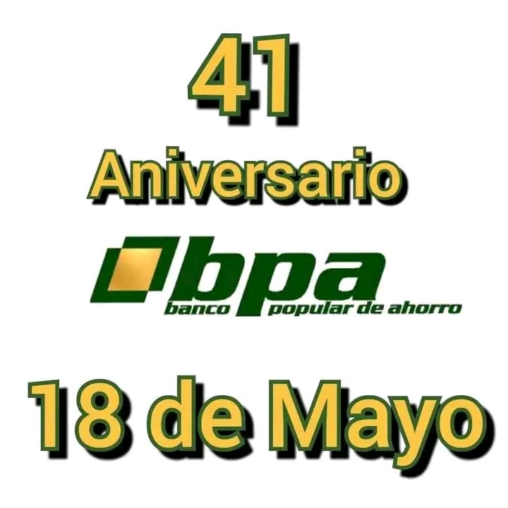 @PinarBpa está listo para celebrar el 41 aniv. de su fundación el próximo 18 de mayo, con un énfasis claro en la digitalización de sus operaciones donde los principales retos están encaminados a mejorar la calidad de los servicios. #Bancarización #ComprometidosConElDesarrollo