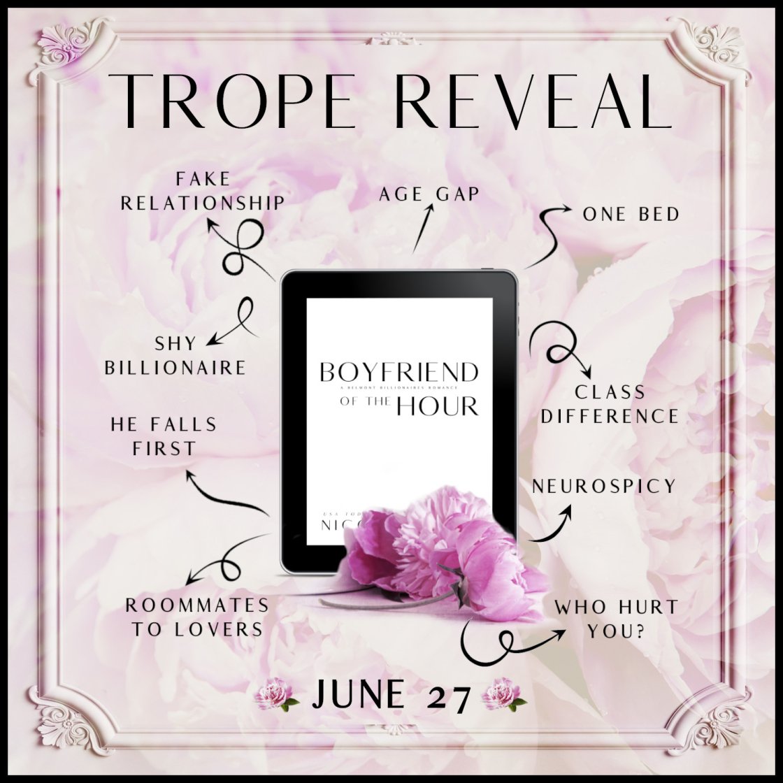🔥🔥TROPE REVEAL🔥🔥 BOYFRIEND OF THE HOUR by @nfrenchauthor releasing on June 27th! facebook.com/share/p/hExZo1… #comingsoon #nicolefrench #tropes #lovereading #bookcommunity #reading #bookish #romancenovels #booknerds #bookishlove #mustread #ebooks  @WildfireMarket1