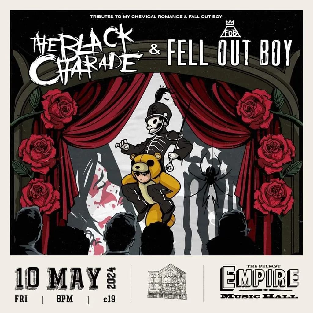 This Friday, May 11, The Black Charade - My Chemical Romance Tribute and Fell Out Boy - UK Fall Out Boy Tribute hit the Empire Music Hall for a double bill of emo goodies. Get the stripey socks and guyliner out and dance like Jack and Sally on this night of overblown emotions!