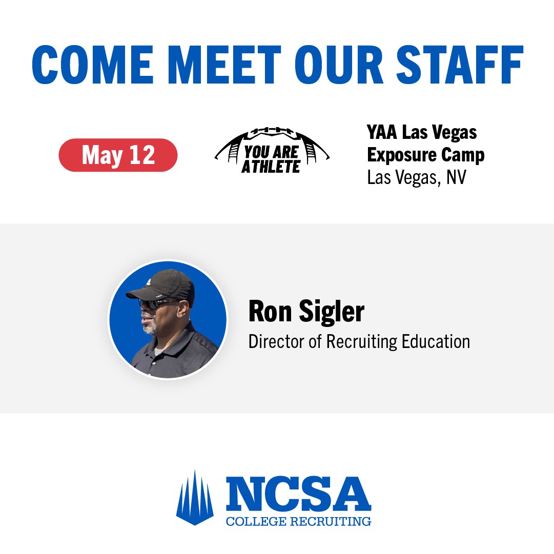 Heading to an event this week and want to know if NCSA will be there? A big week for football, with stops in Vegas, indy and Charlotte! Check out who will be on site and make sure to stop by if you'll be there! @FBUcamp @youareathlete