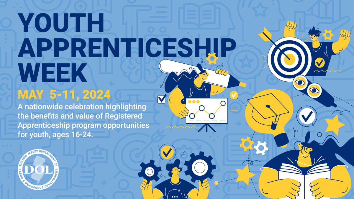 Join the NJDOL in celebrating Youth #Apprenticeship Week from May 5-11. The State's Pre-Apprenticeship in Career Education (PACE) and Youth Transitions To Work programs both target our younger workforce to set a foundation for success. Learn more here: nj.gov/labor/career-s…