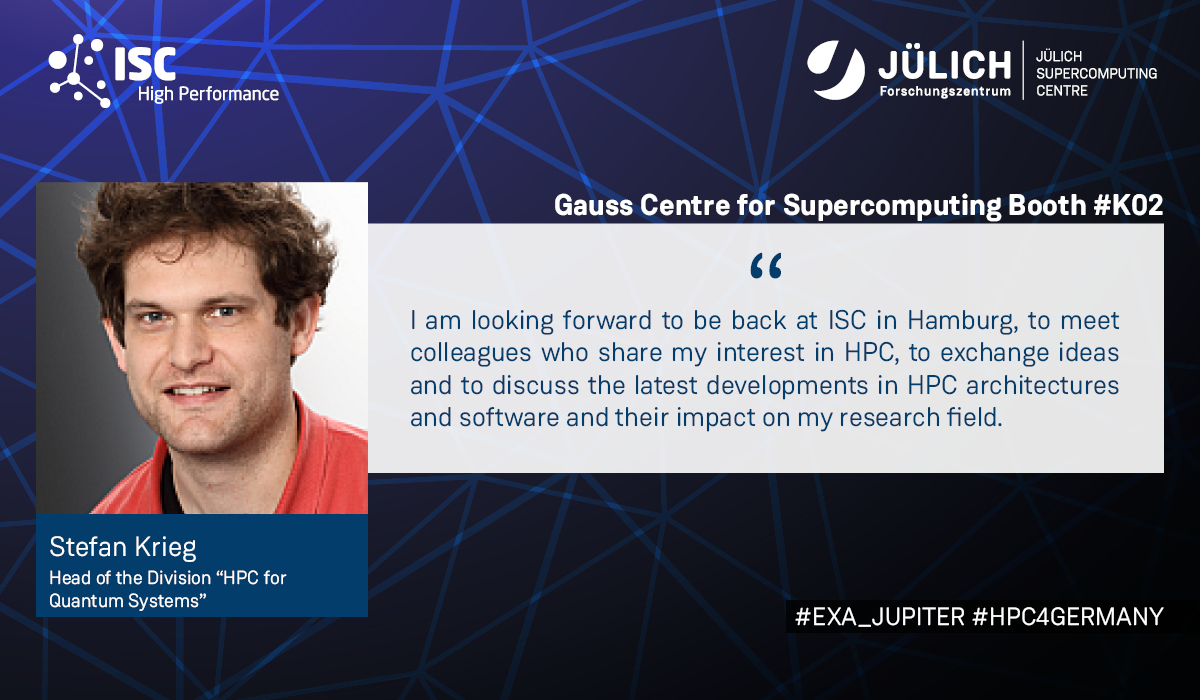 Meet our experts at #ISC24 Stefan heads the CASA SDL Numerical Quantum Field Theory. The group works on Lattice QCD and strongly correlated lower dimensional models, and on numerical methods including machine learning techniques for their simulation. ➡️go.fzj.de/isc24