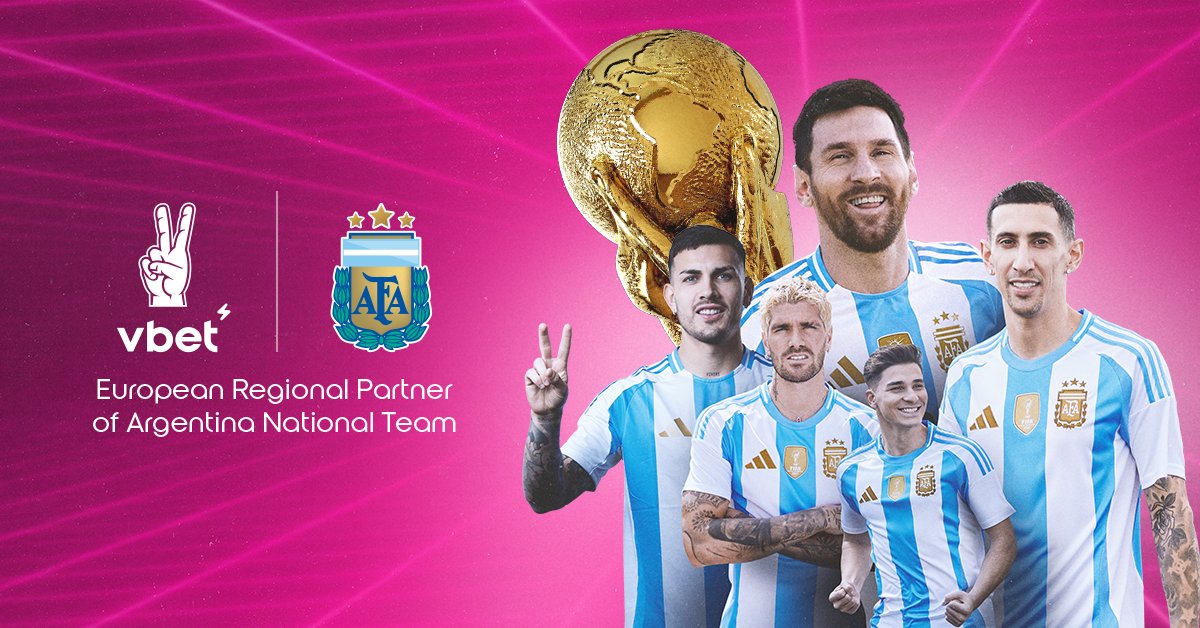 ✌️ VBET's partnership with the Argentina National Team through the Argentina Football Association is still going strong! 😊 As proud supporters, let's continue to cheer on the reigning World Cup champions and celebrate the magic of football together! #VBET #Partnership
