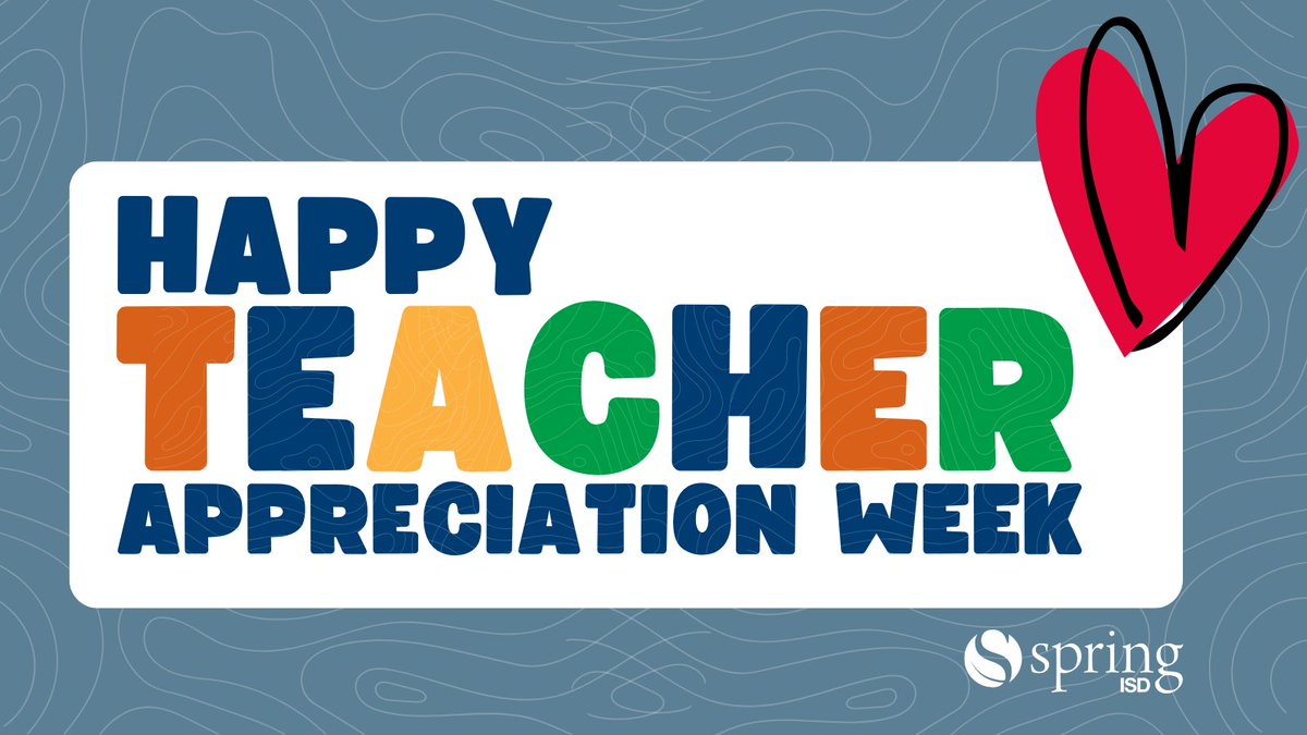 Happy #TeacherAppreciationWeek! 📚We could not be more thankful for our Spring ISD teachers. Thank you for your dedication and service to our students, families and the community.