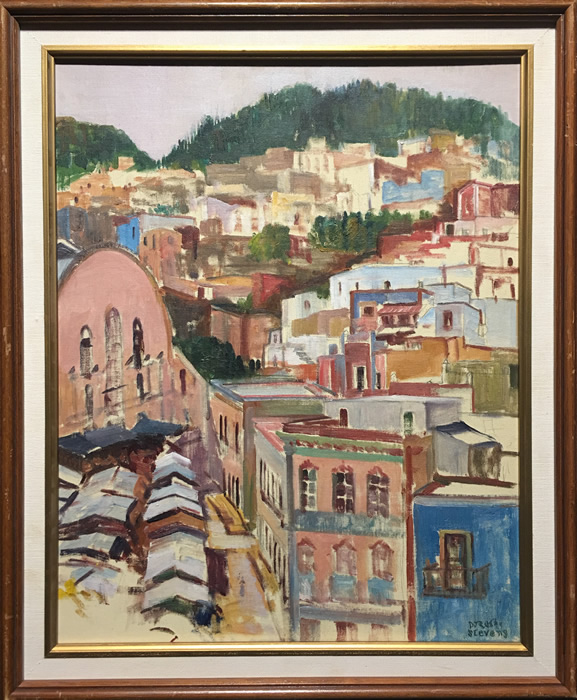 Dorothy Stevens (Canadian) - Oil On Board - Guanajuato. On our website gabor-bonniere.com #art #fineart #artforsale #canadianart #artdealer #artcollector #artgallery #toronto