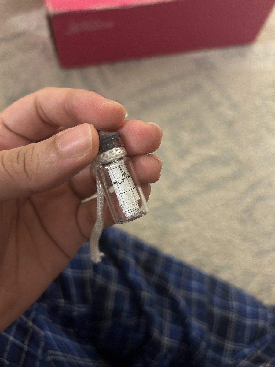 Happy #NursesWeek to the ICU nurse that printed the rhythm strip of my dad’s last heartbeats and put it in this little bottle for me so I could keep them forever 🤍 your kindness was a lighthouse in the icy windstorm of that awful night and I think of you often.