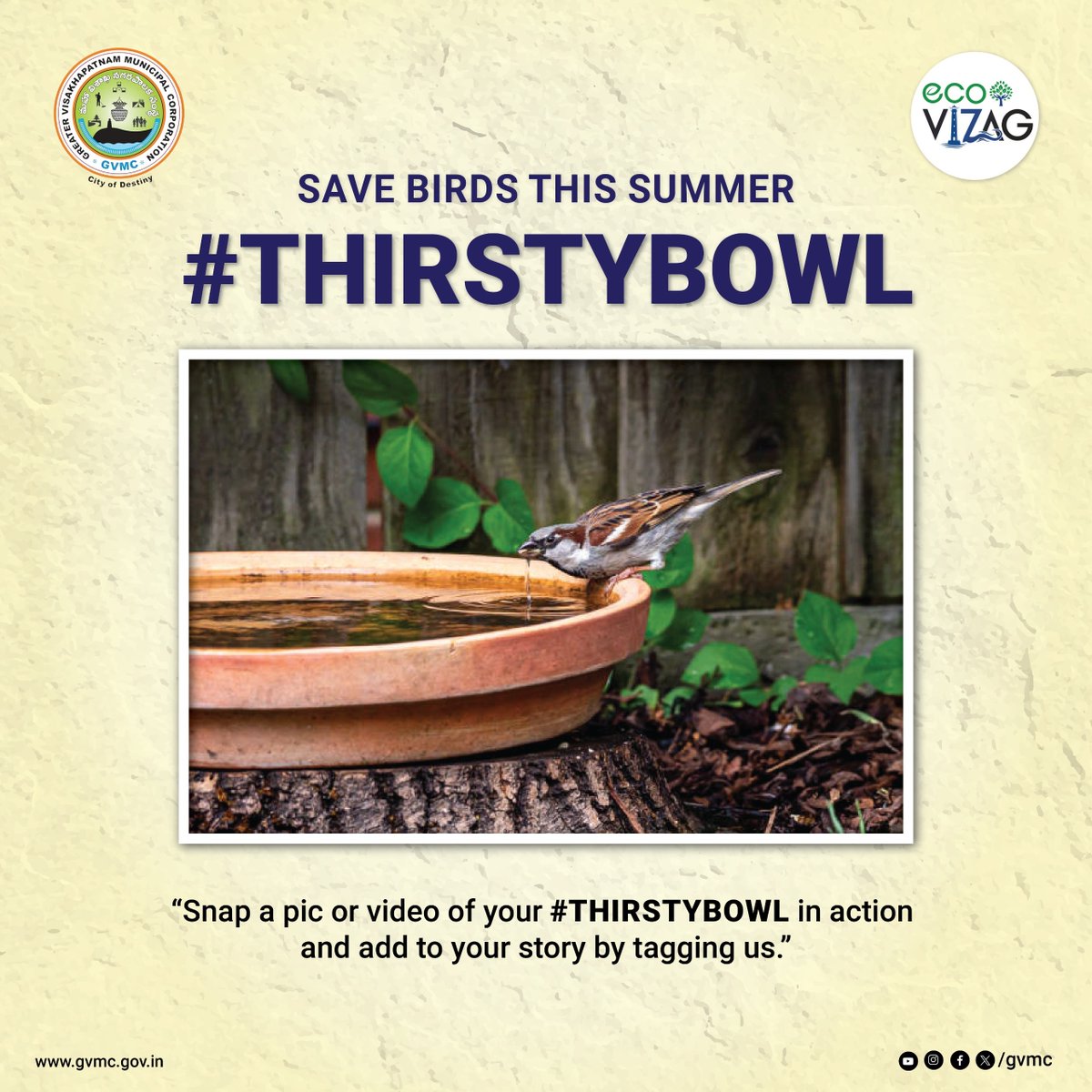 '🐦💦 Help save our feathered friends this summer with #ThirstyBowl! Join us in making a difference by placing water bowls on your balcony or terrace. Every drop counts in keeping our precious birds hydrated during the scorching heat. Let's come together and be their lifeline…