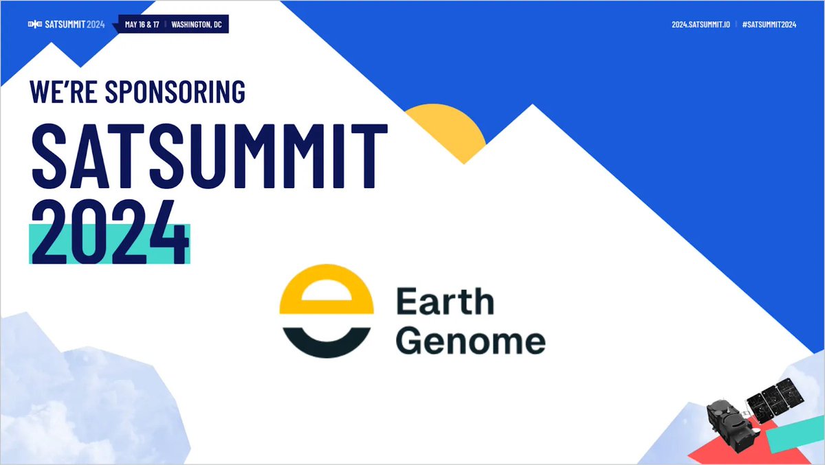 Next week Earth Genome is showing up strong at @sat_summit in DC. There’s no better place for the release of the Earth Index alpha. We have a lot to share, and can’t wait to talk real technology and real impact with our community. medium.com/earthrisemedia…