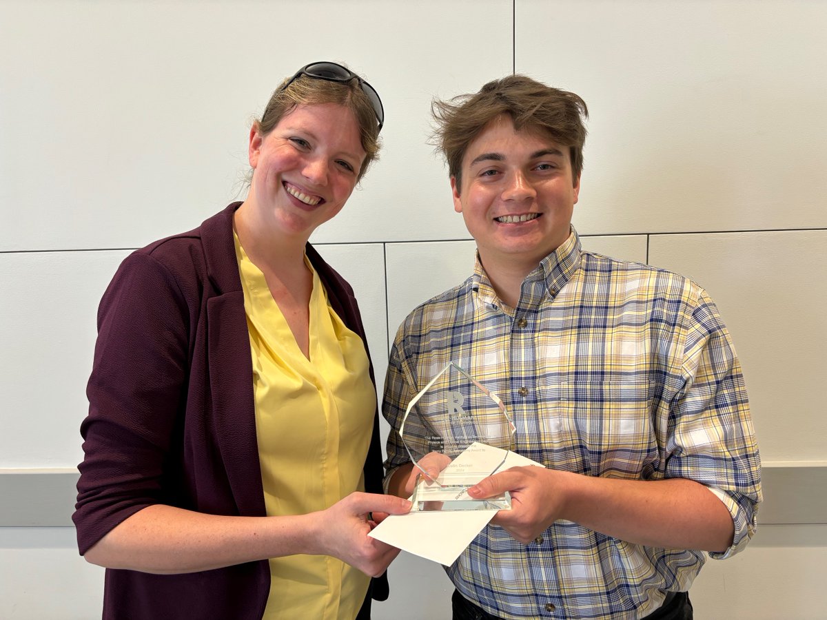 The Physics & Optical Engineering Department recently presented awards to outstanding sophomore physics major Micki Rodenbush, sophomore optical engineering major Bryce Roop & senior physics major Colin Decker (Perry Family Astronomy Award). Congrats! #rosehulman