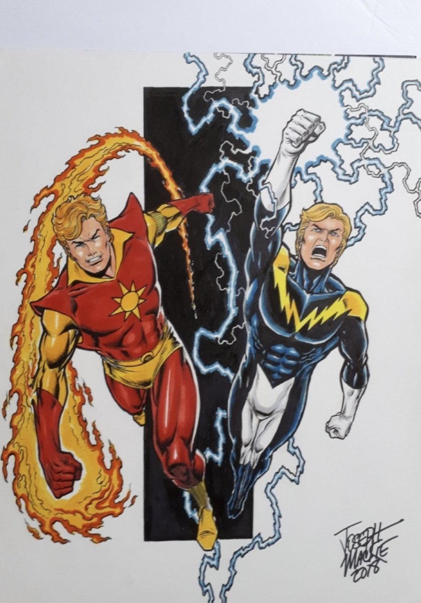 🚨 LEGION ALERT 🚨 
Universo has control of the Legion!  He's forcing them to fight... EACH OTHER!  Who wins?  Round Two...
#lightninglad  vs #sunboy  #legionofsuperheroes Poll on next page!