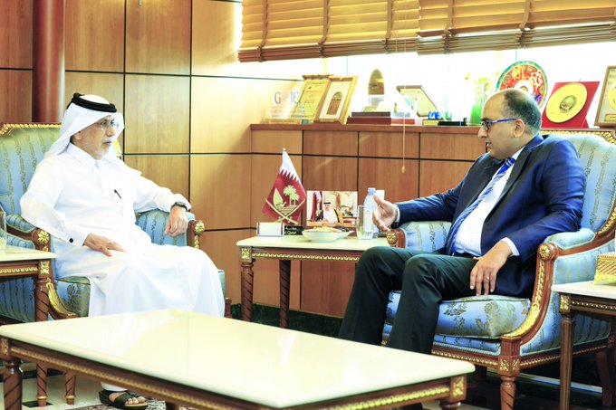 Ambassador @vipulifs met with Editor-in-Chief, Al Sharq @jaberalharmi in Doha @MEAIndia @IndianDiplomacy