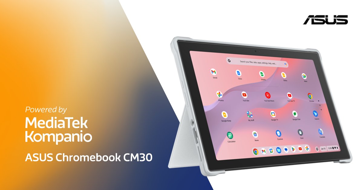 Experience versatile modes and boundless delight with the #ASUS Chromebook CM30 Detachable powered by #MediaTekKompanio. This portable companion is perfect for study, work and play with a 2-in-1 design that transforms between #laptop & #tablet. bit.ly/3JiL5Nm