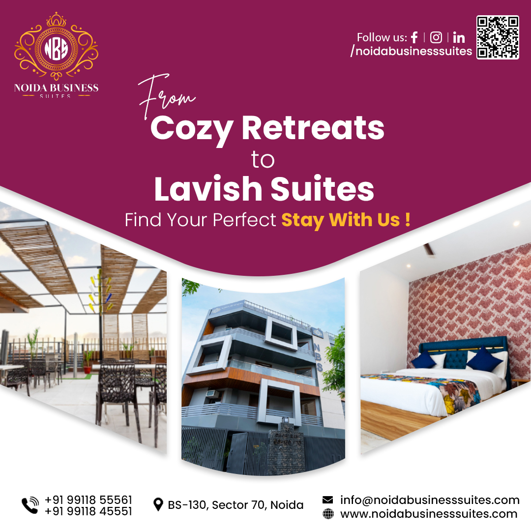 Elevate your getaway with our luxurious accommodations. Reserve your slice of paradise!

For More info, Visit:
🌐noidabusinesssuites.com

#NoidaBusinessSuites #hotelrooms #luxurystay  #travellifestyle #hotellife #suitelife #CozyRetreat #hoteldesign #staycation #hoteldecor