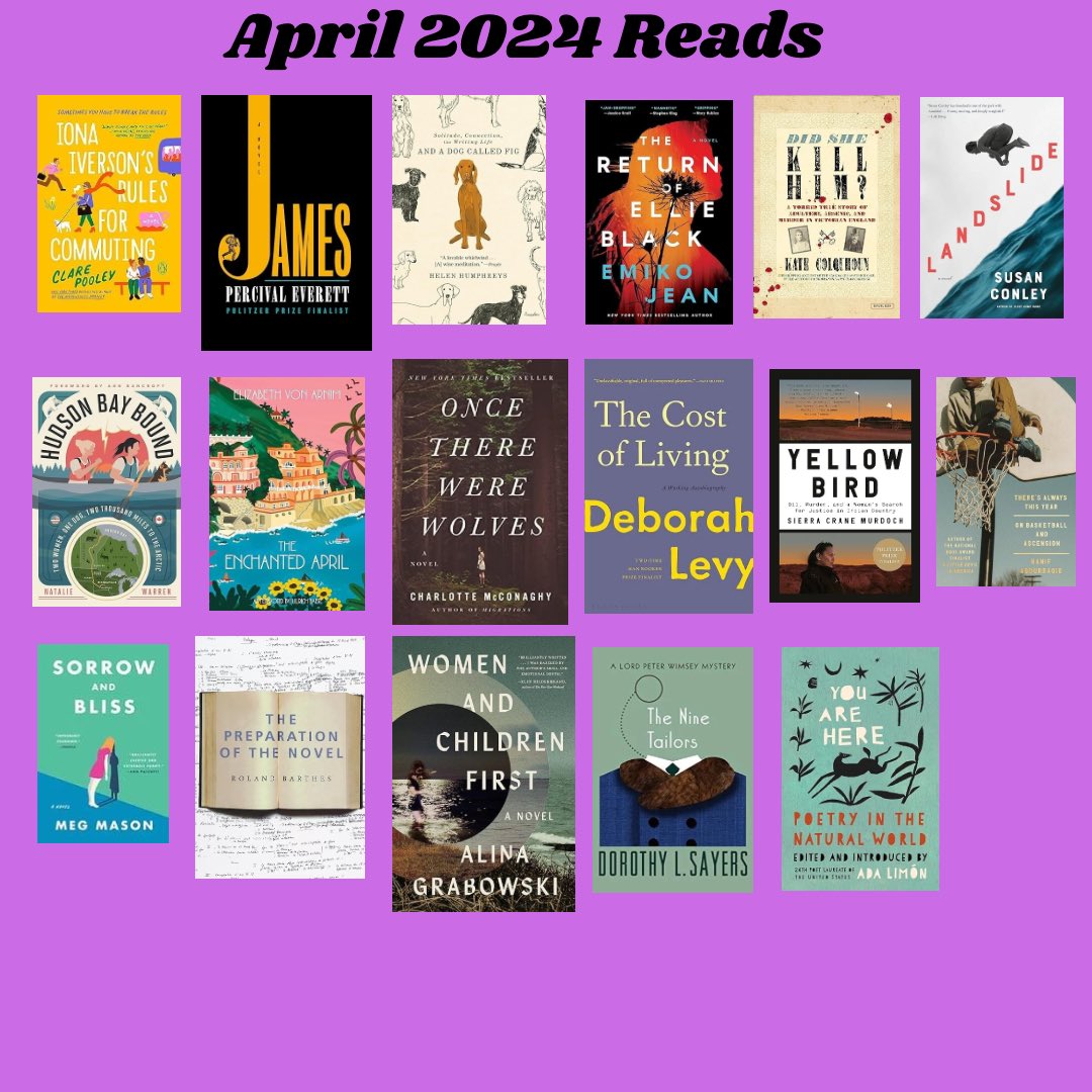 April recap. Favorites: JAMES by Percival Everett, THERE’S ALWAYS THIS YEAR by Hanif Abdurraqib, and YOU ARE HERE edited by Ada Limón.