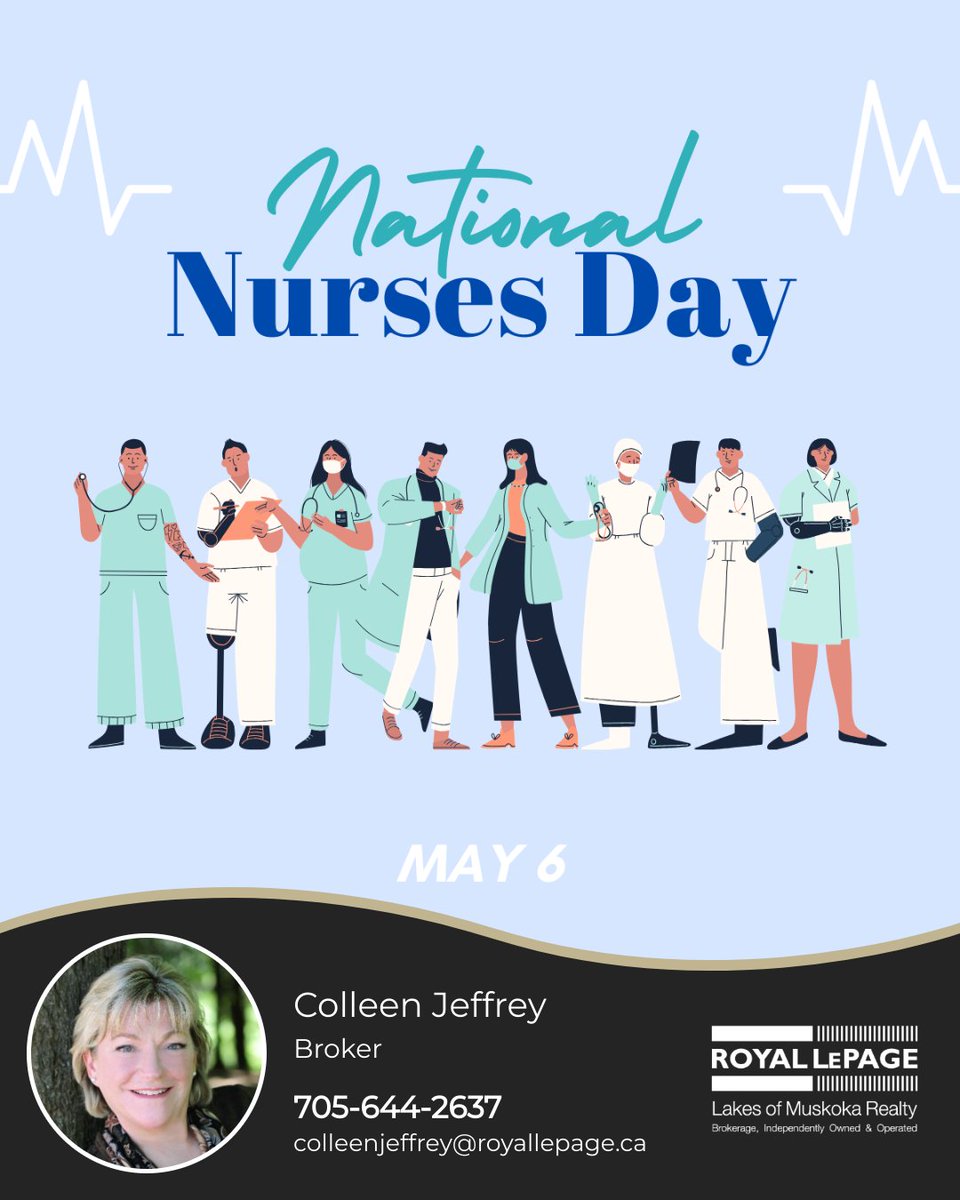 Nurses are the heart of healthcare! Your kindness and compassion do not go unnoticed and we thank you for your hard work. Happy Nurses Day!

#nursesday #healthcare #nurse #kindness #dedication #patients #newhome #muskokarealestate #Icanhelp #Bracebridge #LakeMuskoka #LakeRosseau