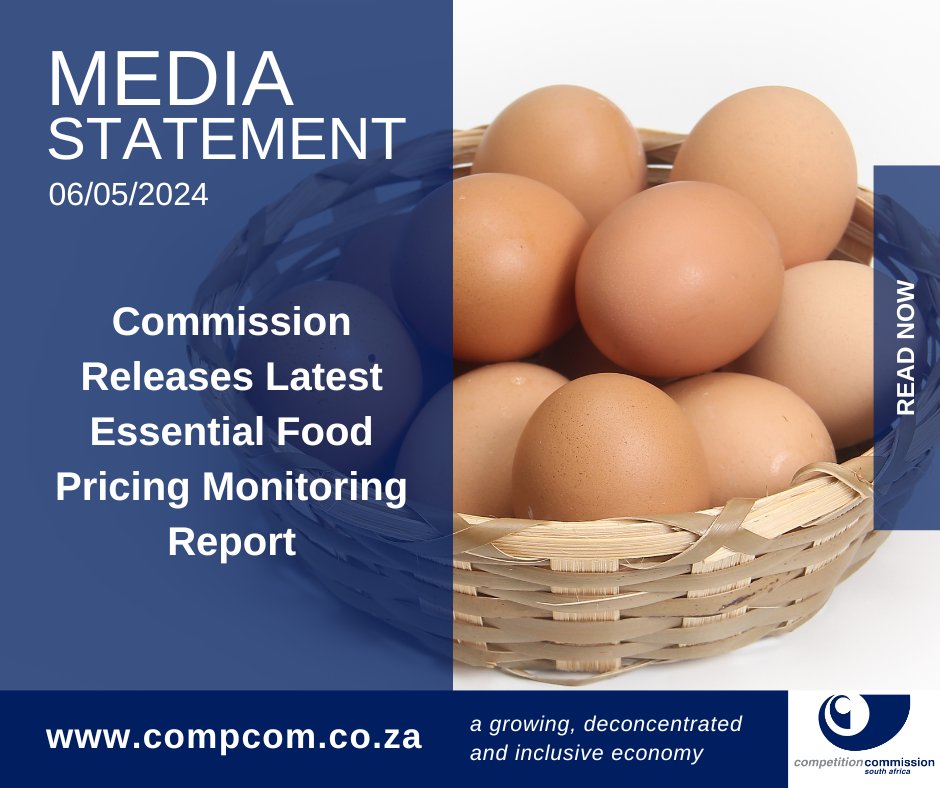 The latest Essential Food Pricing Monitoring Report is now available. In response to the price inflation induced by the avian flu outbreak, this report includes analysis of the egg value chain & a deep dive into the canned pilchards industry. Read more at shorturl.at/oGZ79