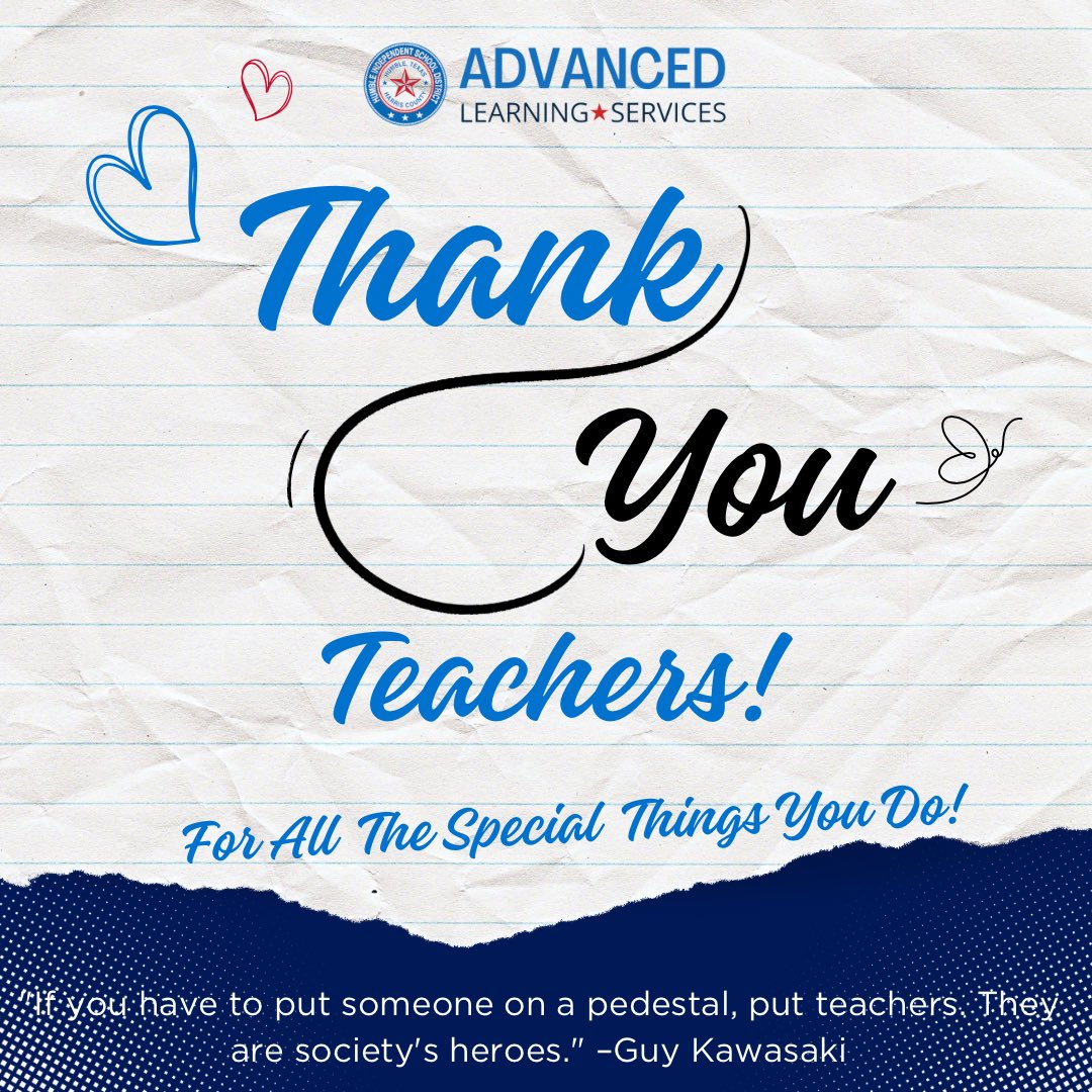 🍎Celebrating our heroes in @HumbleISD! 🎉 

It's Teacher Appreciation Week! Thank you to amazing educators out there who pour their ♥️ & souls into shaping young minds. Thank you for your dedication, passion, and unwavering commitment to helping students succeed.  #ThankATeacher